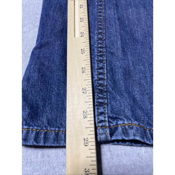Levis 527 Jeans Mens Tag 33x30 Actual 33x29 Blue Bootcut Slim Western Dark - Picture 9 of 13